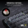 Corsair K65 Plus Wireless Clavier de Jeu mécanique remplaçable à Chaud 75% RGB - Interrupteurs linéaires MLX Red pré-lubrifiés -