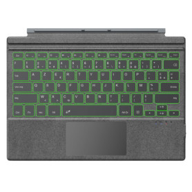 TiMOVO Clavier AZERTY Layout, Accessoire Microsoft Surface Pro 7 Plus, Clavier Bluetooth avec Rétro-éclairage Sept Couleurs pour