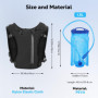 MoKo Running Hydration Vest, Sac à Dos de Course à Pied léger avec vessie d'eau de 1,5L, Sac à Dos de Course à Pied Ajustable et