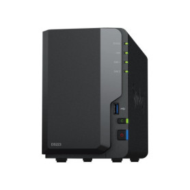 Synology NAS DS223 à 2 Baies (sans Disque) Noir