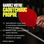 PRO SPIN Kit de Nettoyage en Caoutchouc pour Tennis de Table – 200 ML Nettoyant pour Raquettes de ping-Pong et éponge Inclus | E