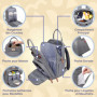 RUVALINO Sac à Dos à Langer, Sac à Langer bébé avec Matelas à Langer Portable, Porte-Sucette et Sangles de Poussette, Sac de Voy