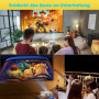 PURSHE Mini Projecteur, Vidéoprojecteur Bi-Canal Bluetooth et Zoom Électrique, Full HD 1080P Retroprojecteur Portable pour Home 