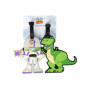 Disney Toy Story VT700654L.NX Lot de 2 étiquettes à Bagages Motif Buzz & Rex Vert/Blanc/Violet