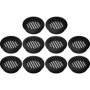 cyclingcolors 10x Grille de ventilation aération ronde plastique diamètre encastrement 50mm hauteur 12.5mm cache protection plaf
