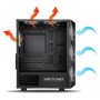 Spirit Of Gamer - Boitier PC Gamer RGB, 6 Ventilateurs 120 mm ARGB Inclus, Compatible mATX, Moyen Tour Gaming Vide avec Paroi La