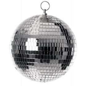 Party Pro 3330920, Boule à facettes 20cm à Suspendre, Argent