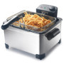 SENYA Friteuse électrique cuve amovible inox 5L, grande capacité, 3 paniers amovibles, 2000W, Family Fryer, SYCK-DF009, Argent