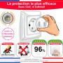 [Pack x20] Cache Prise Bébé Français Amovible [ Sans Clef Ni Adhésif ] - Invention 100% Made In France - Cache-Prise Bebe - Sécu
