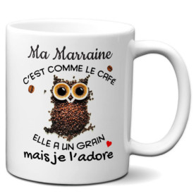 L'Esprit Des Anges Tasse Mug Cadeau Marraine Comme le Café Original Baptême Anniversaire Humour