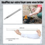 Allume Feu de Survie + Soufflet INOX + Bois Résine + Corde Inflammable x3 + Boite Coffret Etanche Pierre à Feu Kit de Survie Fir