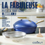 COOKUT - La Fabuleuse poêle 8 en 1 – Un seul ustensile qui remplace poêle, casserole, sauteuse, cocotte - Avec 2 poignées amovib