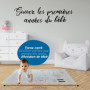 Couverture étape bebe en Français + carte étape en bois personnalisé - tapis mois pour photos - coffret cadeau naissance inclus 