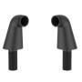 colonnettes noires mat pour robinet de baignoire (inclinées,excentriques)