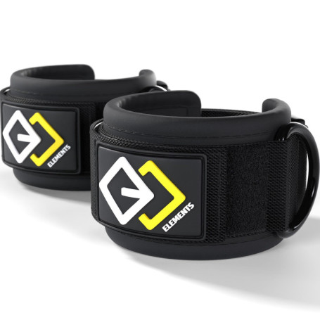 GJELEMENTS Sangles de Musculation pour Chevilles - Sangle de Tirage Cheville, Pied, Jambe pour Élastique Fitness, Machine à Câbl