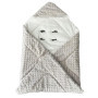 Sourire d'eveil couverture cosy bébé enveloppante nid d'ange 90x120 multifonction toutes saisons pour sièges auto avec capuche f