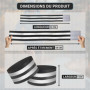 STEEL 2 Brassards Réfléchissants, Bandes Élastiques Réglables 30-50 cm, Accessoires de Sécurité pour Course à Pied et Cyclisme, 