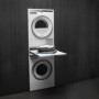 ASKO HDB1153W Kit de superposition lave-linge/sèche-linge avec tablette coulissante et panier à linge, Blanc