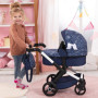 Bayer Design 17073AB Landau pour poupée Combi Xeo, Poussette de poupée, réglable en Hauteur, Convertible, Sac, Bleu