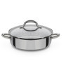 GSW 990066 Sauteuse Montréal avec Couvercle en Verre, Acier Inoxydable - 38 x 25,5 x 12 cm