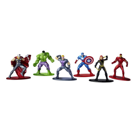 Jada - Figurines Metal - Assortiment Avengers - sous Licence Marvel - Coffret 6 Figurines - 253224001