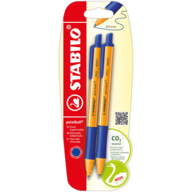 Stabilo pointball Lot de 2 Stylos-billes rétractables
