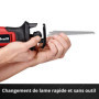 Einhell Scie universelle sans fil TE-AP 18/13 Li Solo Power X-Change (18 V, hauteur de course 13 mm, profondeur de coupe 50 mm d