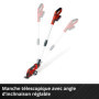 Einhell Cisaille à gazon taille-buissons sans fil GE-CG 18/100 Li T Kit Power X-Change (18 V, manche télescopique, acc. coupe-he