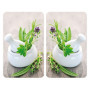 WENKO Plaque de Protection Cuisson en Verre trempé Herbes Lot de 2, Protection Tous Types de Plaque