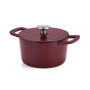 Fissler Collection Moments Cocotte En Fonte Émaillée, Ronde (20 cm), Fonction AromaStar, Compatible Induction, Rouge Bordeaux