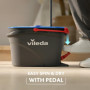 Vileda H2PrO système de Balai serpillère rotative, séparation Eau Propre et Sale, essorage sans Effort, Nettoyage en Microfibre,