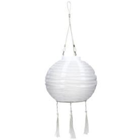 ovitec Lampion solaire style bohème blanc | Décoration de fête | Style vintage | Lampions d'extérieur résistant aux intempéries 