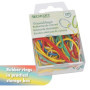 Westcott E-10582 00 Lot de 100 élastiques en caoutchouc colorés de différentes tailles dans un récipient en plastique pratique p