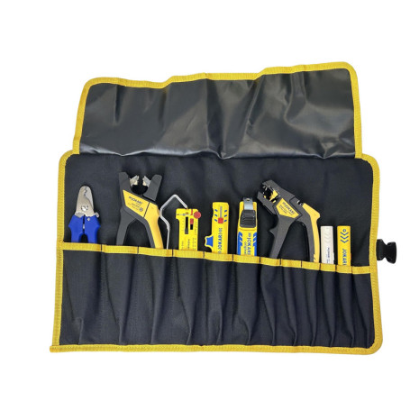 Jokari 490322 Kit complet d'électricien avec cisaille, pince à dénuder, dénudeurs, couteaux et outils pour travaux électriques p