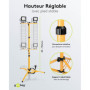 goobay 57845 Projecteur extérieur Double LED sur Pied télescopique, Métal, 40 W, Jaune