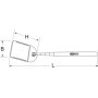 KS Tools - 550.1136 - Miroir d'inspection télescopique orientable avec éclairage LED