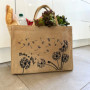 Domelo Panier de courses. Sac de shopping en jute. Grand sac de courses, sac de plage imperméable. Sac en jute comme sac de bain