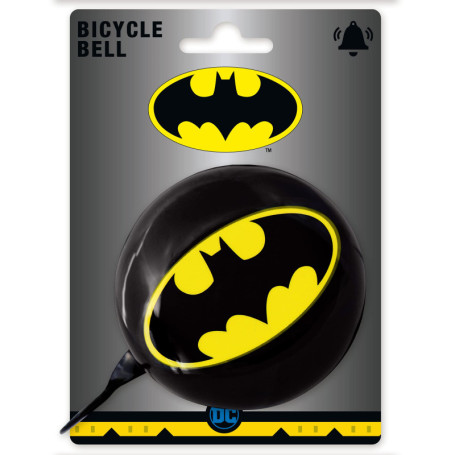 LOGOSHIRT - DC Comics - Batman Logo - Sonnette vélo - Vintage - Grand - Noir - Design Original sous Licence