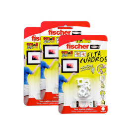 fischer - 8 Fixations VMVO Fix'Cadres pour la Fixation de Cadres sans vis ni Clou - Fixer d'un Coup de Pouce, sans Aucun Outil/L