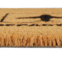 relaxdays Paillasson Fibre de Coco Arrival Departure, Tapis, Motif Avion, intérieur & extérieur, 40x60 cm, Nature/Noir