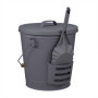Relaxdays Seau à Cendres, avec Couvercle, 19 litres, poignée de Transport, bac à Charbon, cheminée & Barbecue, Gris