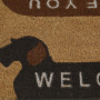Relaxdays Paillasson Coco, Tapis antidérapant, Welcome, See You, Motif de Chien, 60x40 cm, intérieur, extérieur, Nature