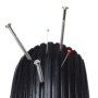 Relaxdays Roue de brouette 3.50-6, Caoutchouc PU, Acier Jante PP, increvable, Charge maximale : 100 kg, Noire