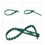 Relaxdays Attaches de Plantes, Lot de 200, 14 cm, Liens de Serrage réglables, réutilisables, Fixation Jardin, Vert