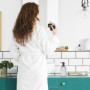 Relaxdays Distributeur de Savon, Lot de 3, Porte-Savon Liquide, Rechargeable, 400 ML, Verre et Plastique, Noir