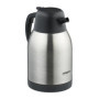 Relaxdays Carafe en Acier Inoxydable, pichet Isotherme pour thé, café, Distributeur, 2 litres, avec poignée, argenté