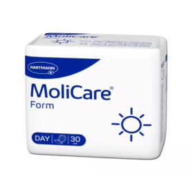 MoliCare Form Day Lot de 30 protections anatomiques pour incontinence urinaire et fécale modérée pour homme et femme