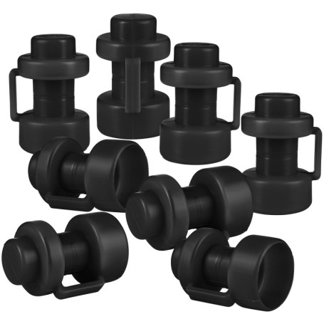 ONVAYA® Embouts de trampoline | Noir | Jeu de 8 embouts pour les poteaux du filet de trampoline | Lot de 8 embouts pour trampoli