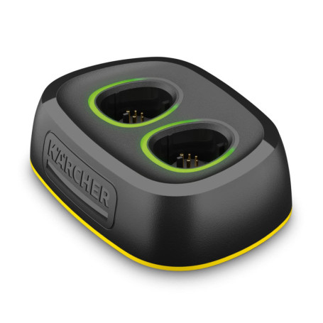 Kärcher Chargeur rapide Duo Battery Power 4V, charge 2,5A, affichage LED, temps de charge pour 2 piles: 50 min à 80%, 70 min à 1