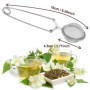 LOT DE 4 pinces à thé en acier inoxydable, Ø 4,5 cm, filtres à thé pour thé en vrac, pinces à tamis à mailles fines, les boules 